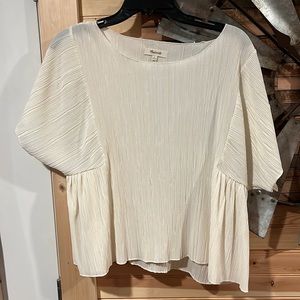 Madewell cream blouse size L